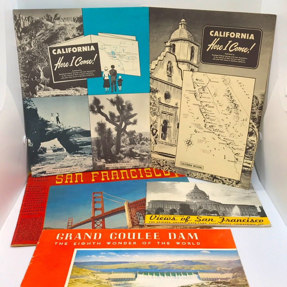 Collection of Vintage Travel Souvenir Guides SF plus more & Special Bundle Offer